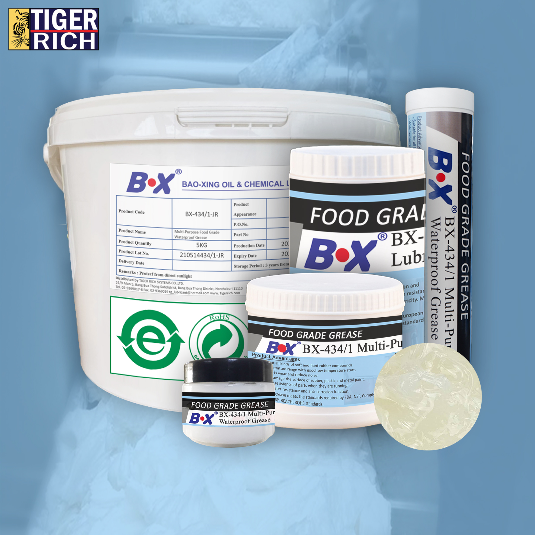 BX-434 PLASTIC GREASE Multi-purpose food grade waterproof grease